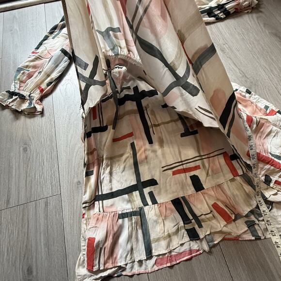 Jessakae Smocked puff Sleeve Quality Midi Dress Large Prairie core Cottage core - Picture 10 of 14